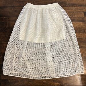 Sunday in Brooklyn Sheet Overlay A-Line Skirt/ S